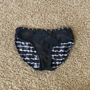 Athleta Girl XXL Reversible Dark Gray and White Marble + Cameo Swim Bottoms